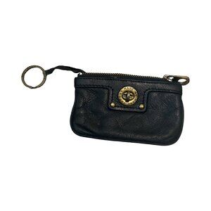 VINTAGE MARC JACOBS " Turnlock" Soft Leather Black Coin Y2K Mini Wristlet